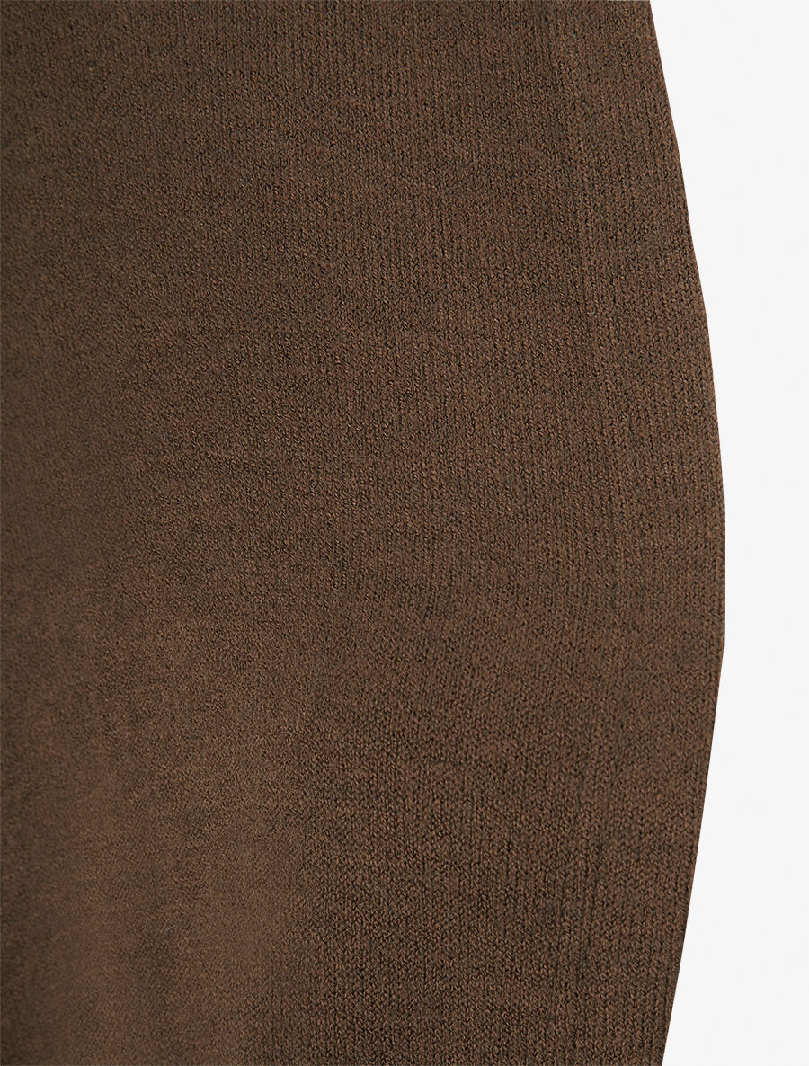 Gilet uni à manches dolman - Marron - 3