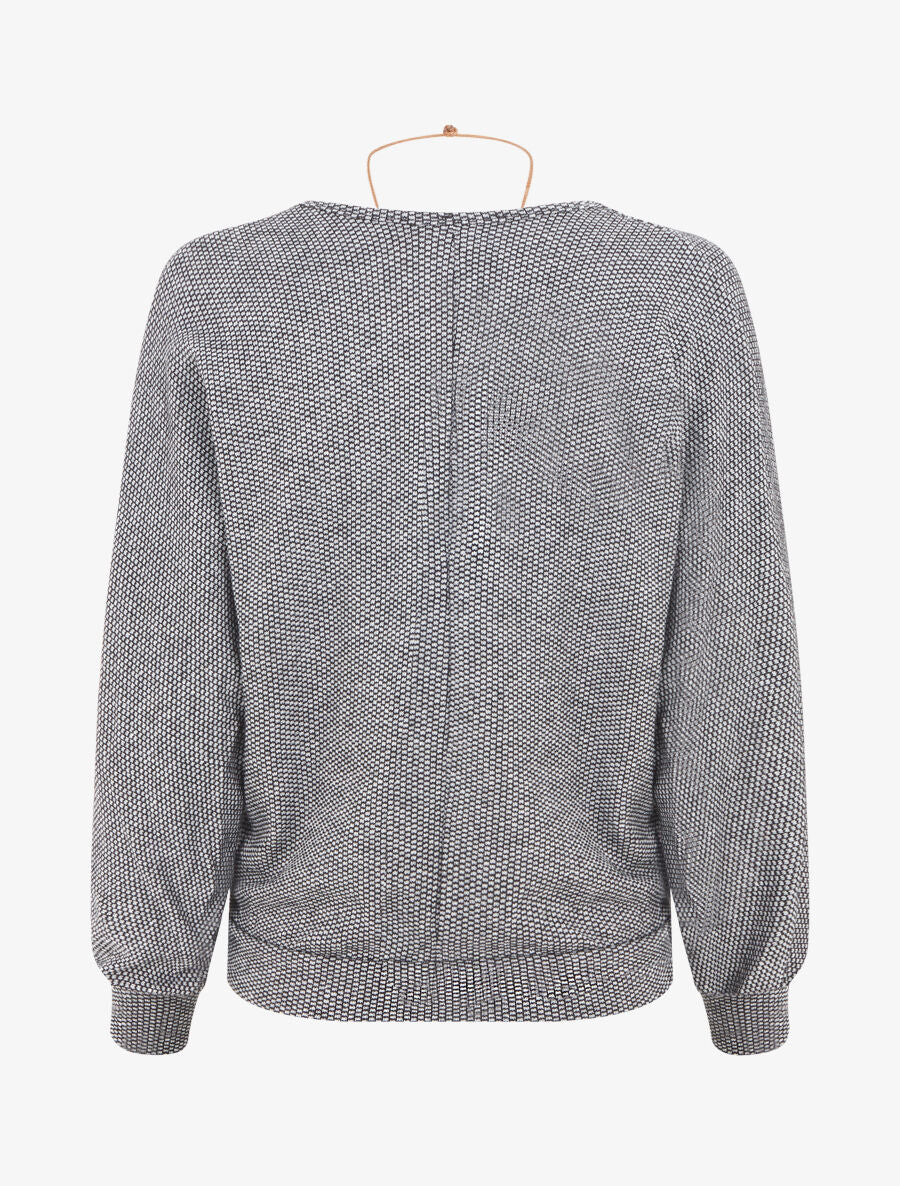 Pull fin à col rond - Noir - 2