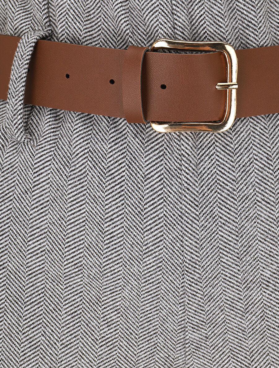 Pantalon ample en tweed - Noir - 3
