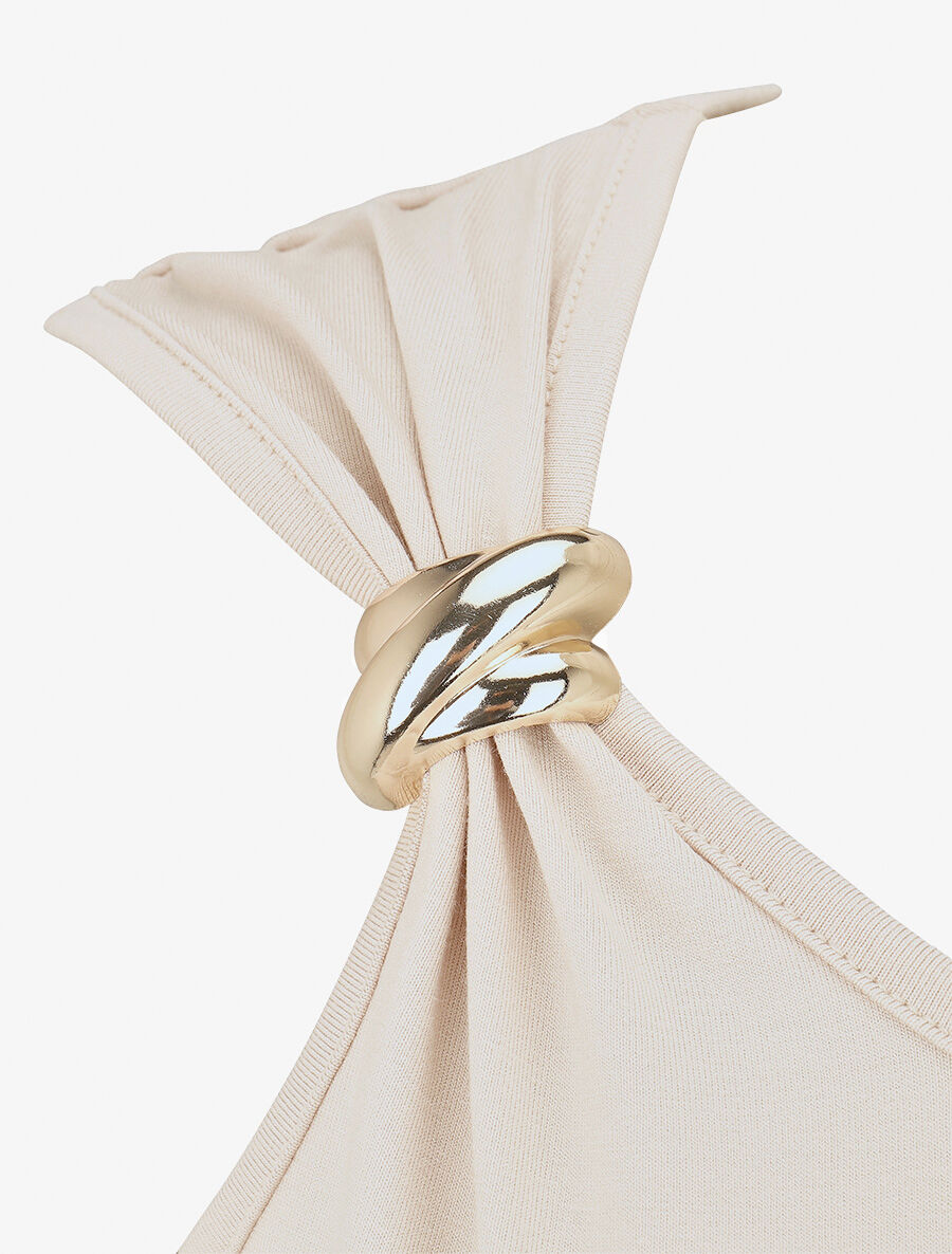 Débardeur droit à bretelles bijou - Beige - 3