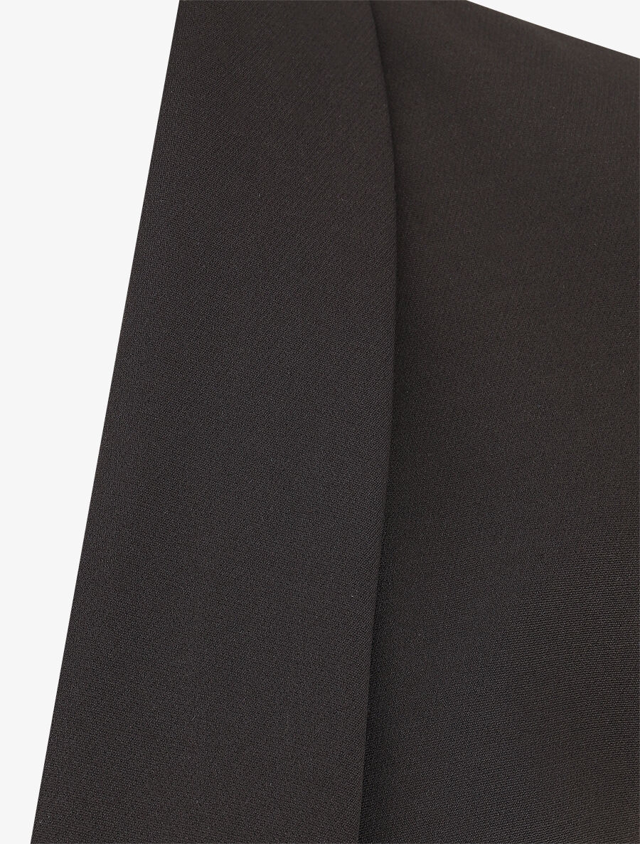 Blazer uni à manches froncées - Noir - 3