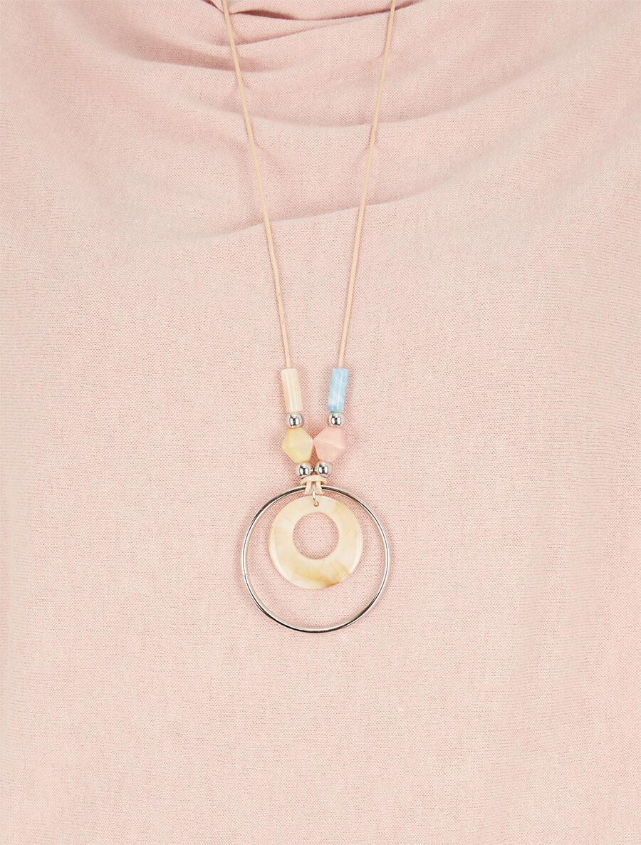 Pull fin manches longues à col bénitier - Rose pâle - 3