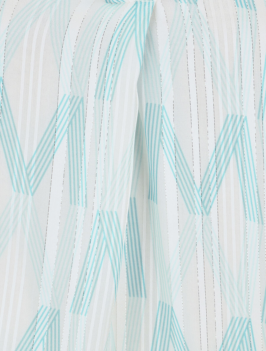 Top sans manches irisé imprimé graphique - Bleu turquoise - 3