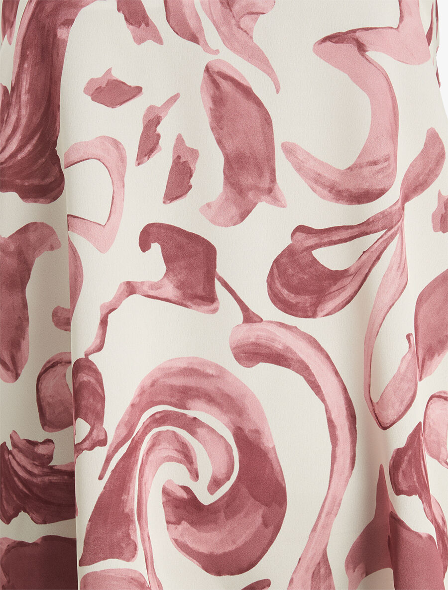 Caraco satiné imprimé fantaisie - Rose - 3