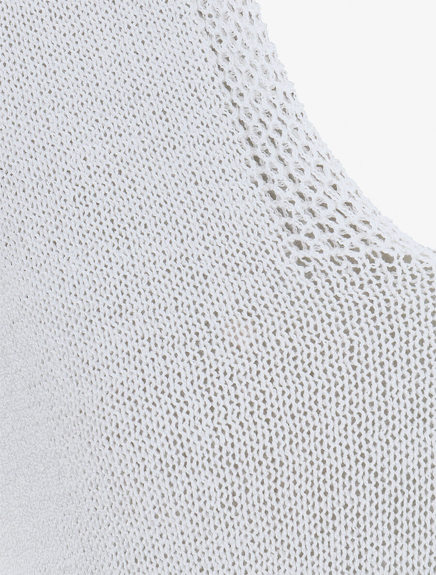 Pull en maille à manches courtes - Blanc - 3
