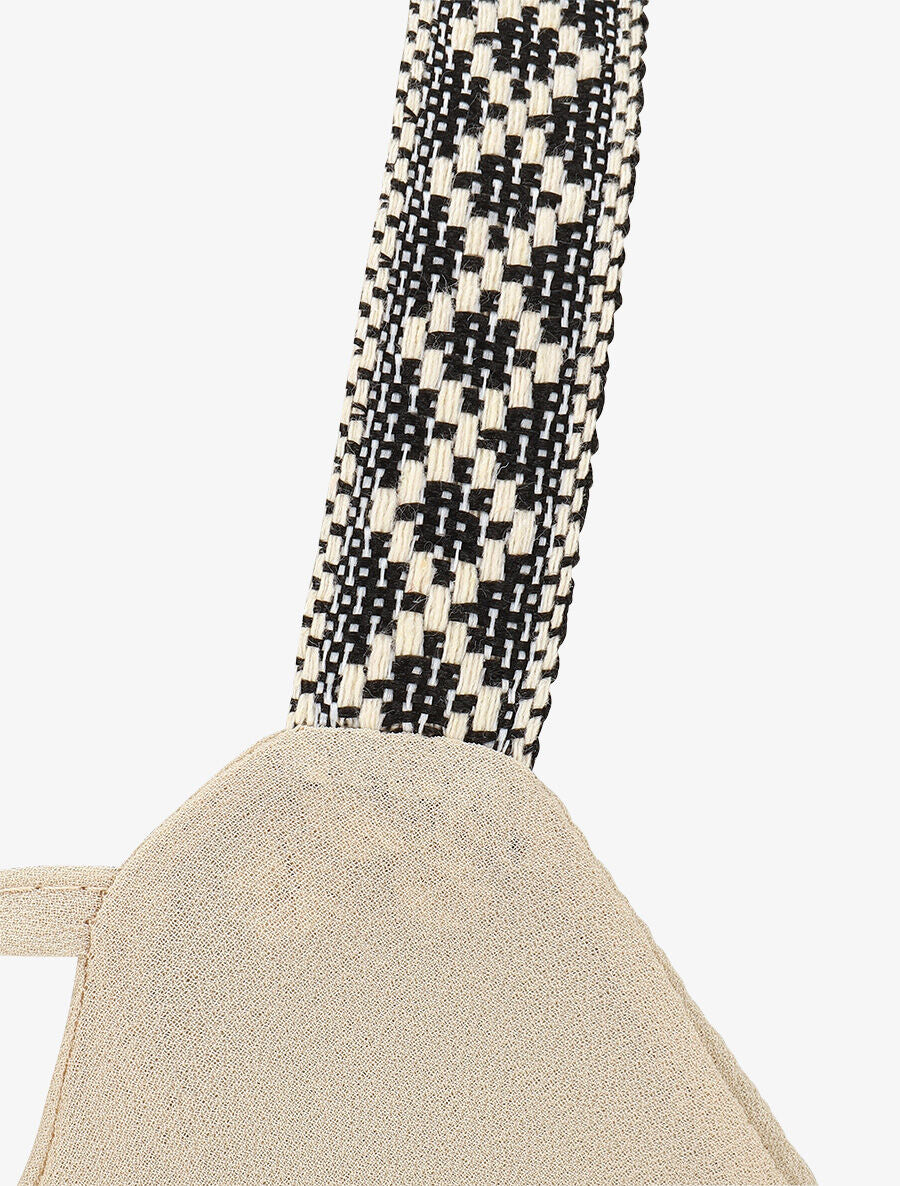 Top uni à bretelles imprimé aztèque - Beige - 3
