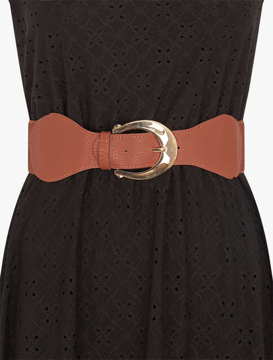 Robe droite unie et ajourée - Noir - 3