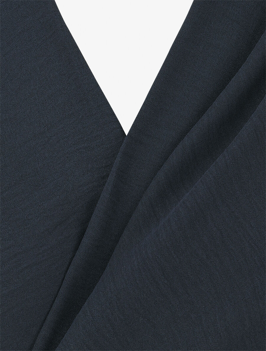 Top col cache-coeur à noeud - Marine - 3