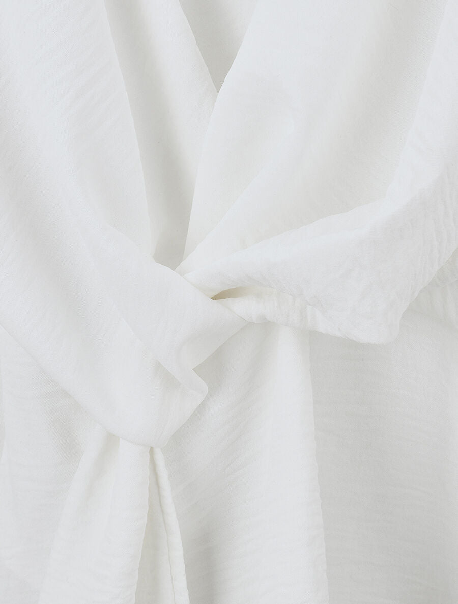 Top col cache-coeur à noeud - Blanc - 3