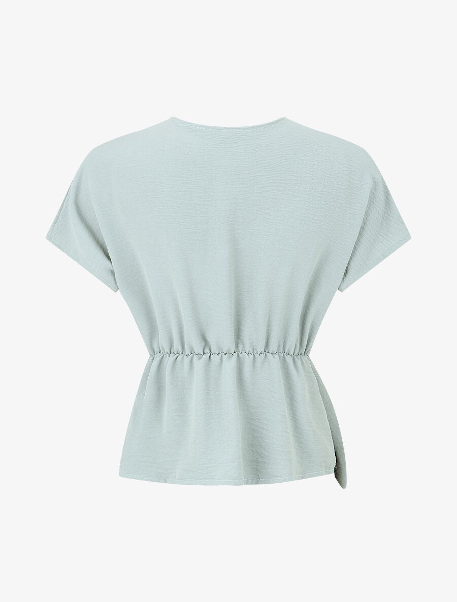 Top col cache-coeur à noeud - Vert d&