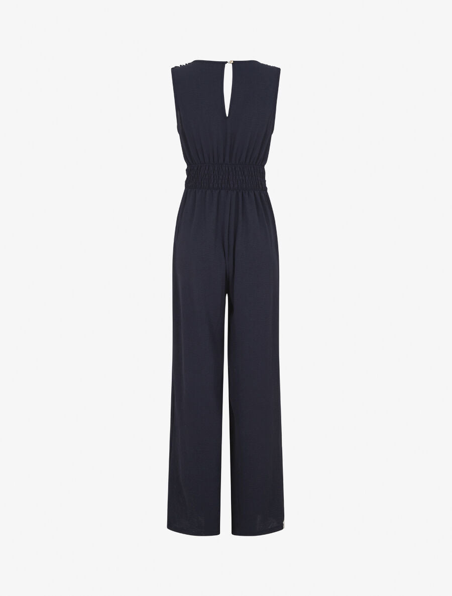 Combinaison fluide à col V - Marine - 2