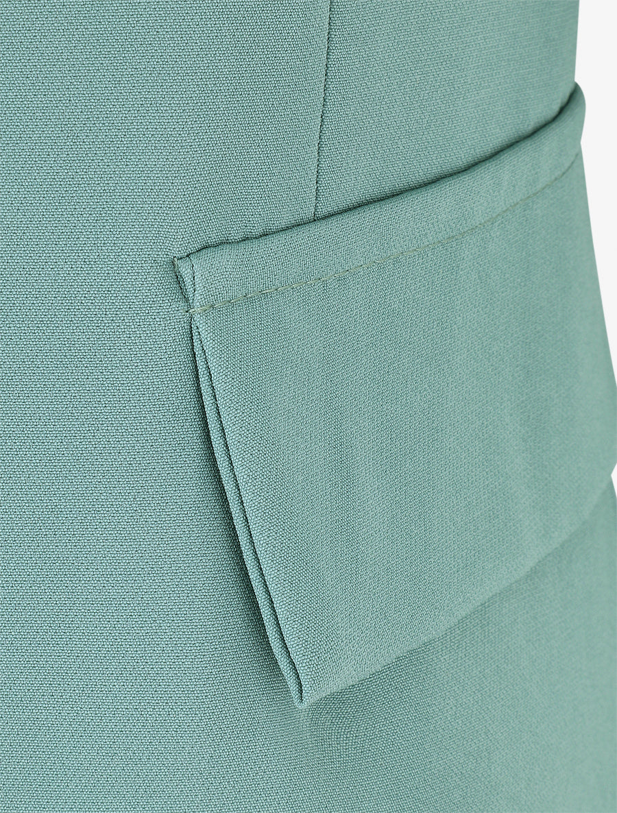 Blazer uni à 1 bouton - Vert d&