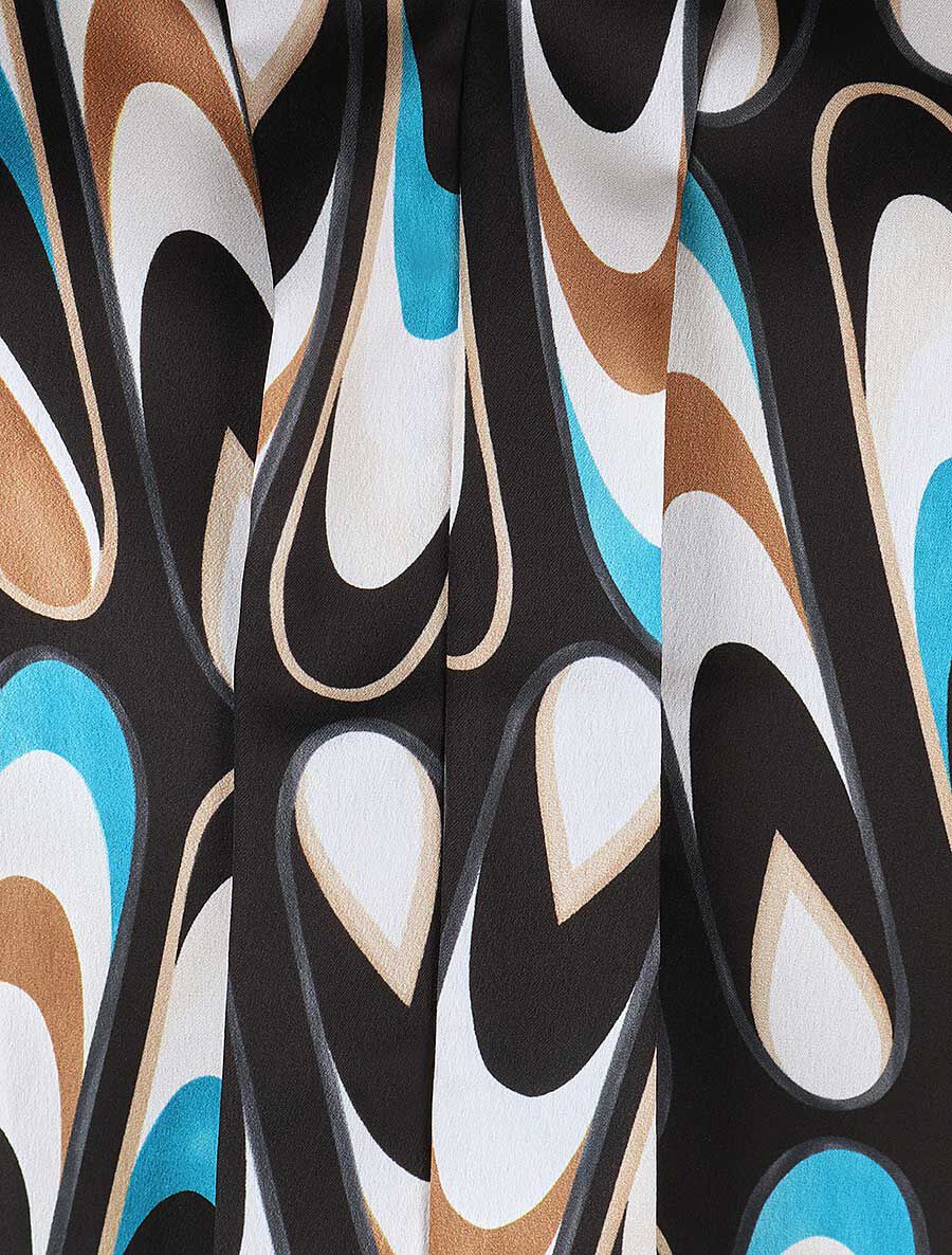 Blouse imprimé graphique - Noir - 3