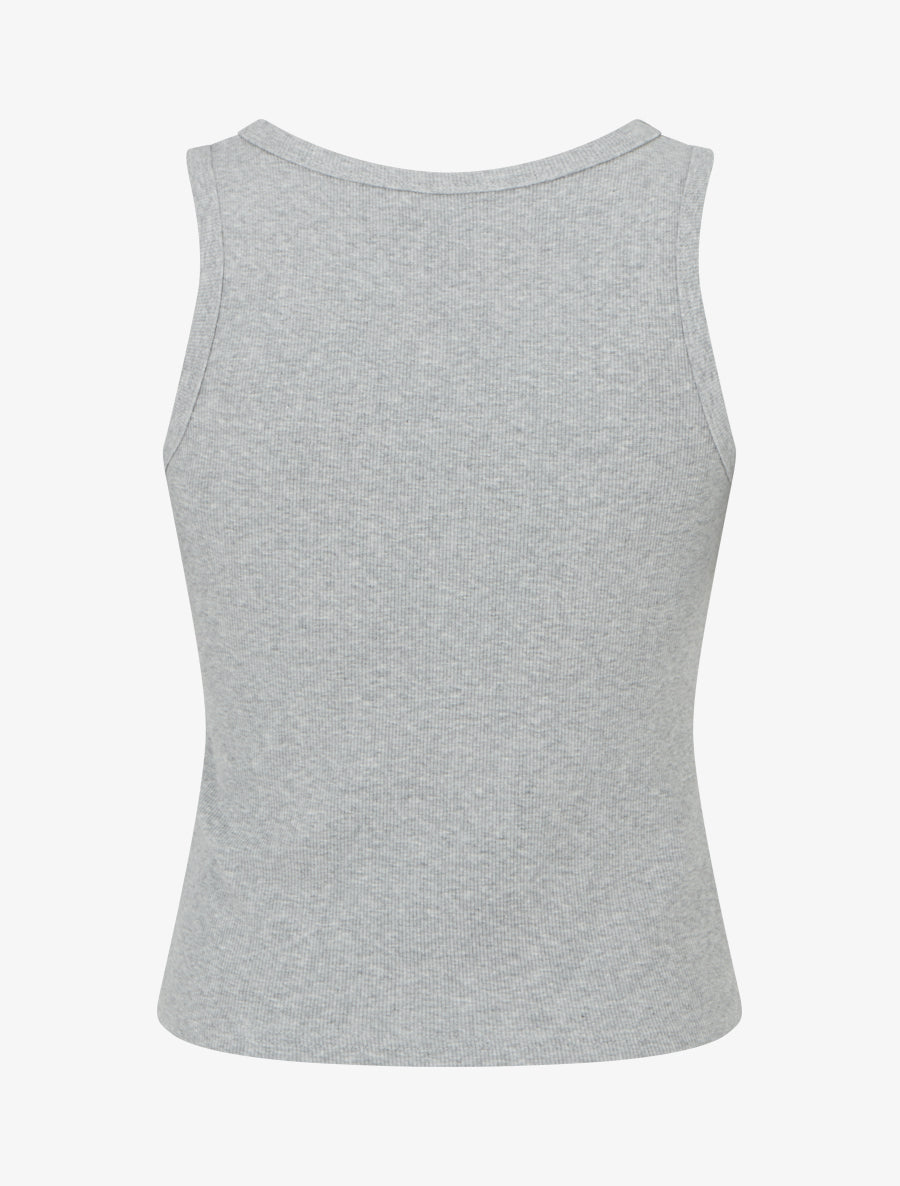 Crop top côtelé cloutés - Gris - 2