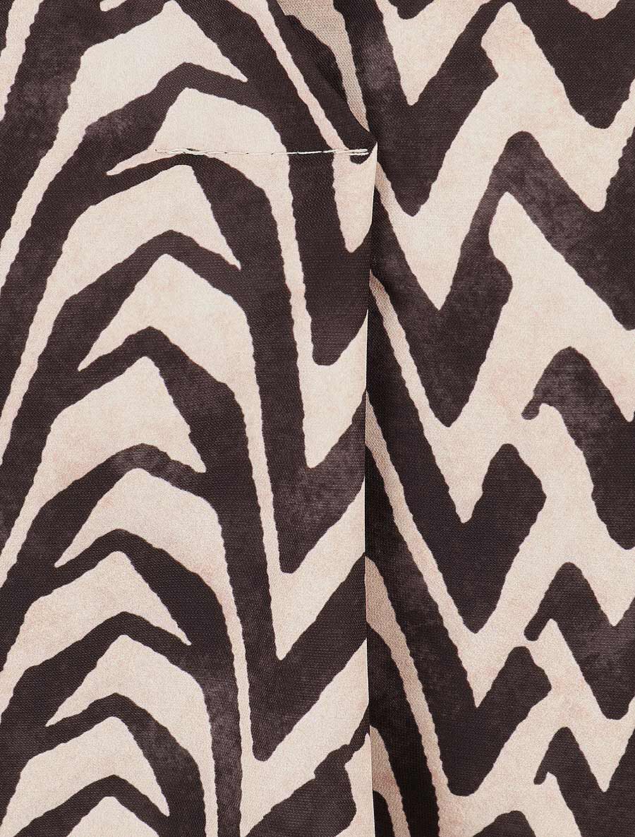 Blouse imprimé vagues stylisées - Noir - 3