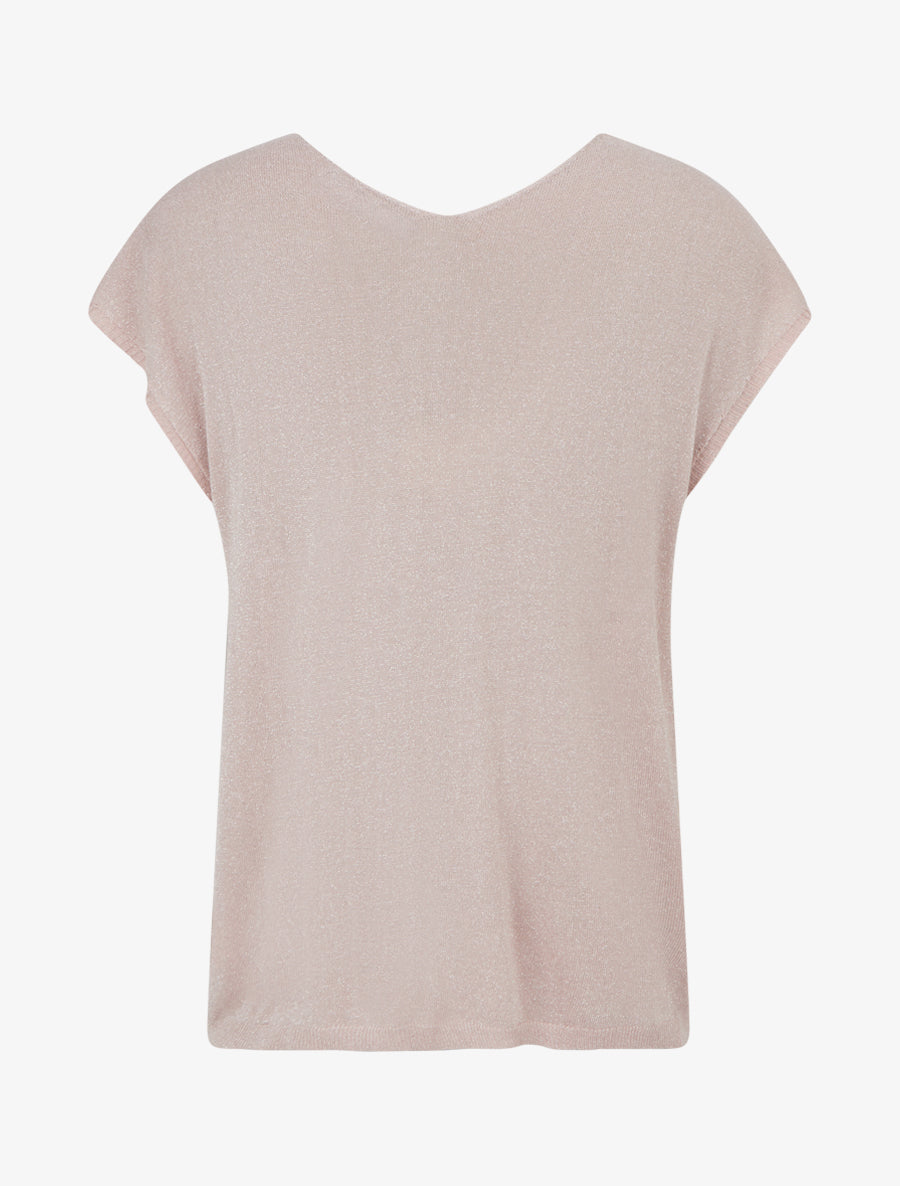 Top irisé à emmanchure basse - Rose pâle - 2