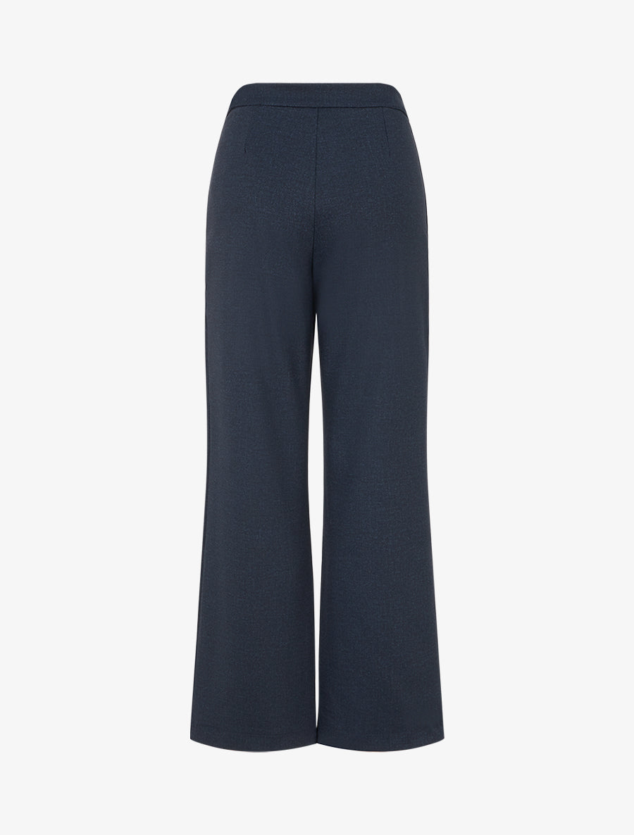 Pantalon à pont coupe droite - Marine - 2