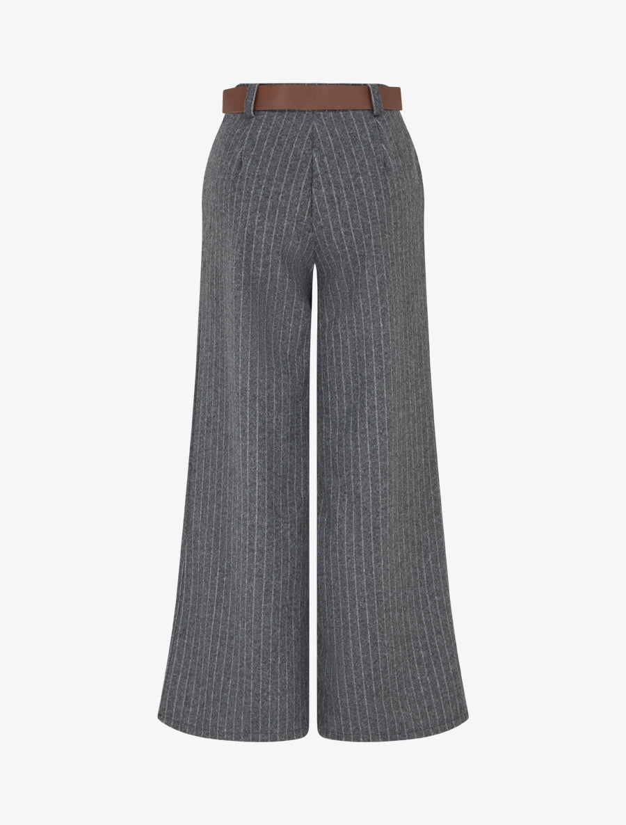 Pantalon ample à rayures - Gris foncé - 2