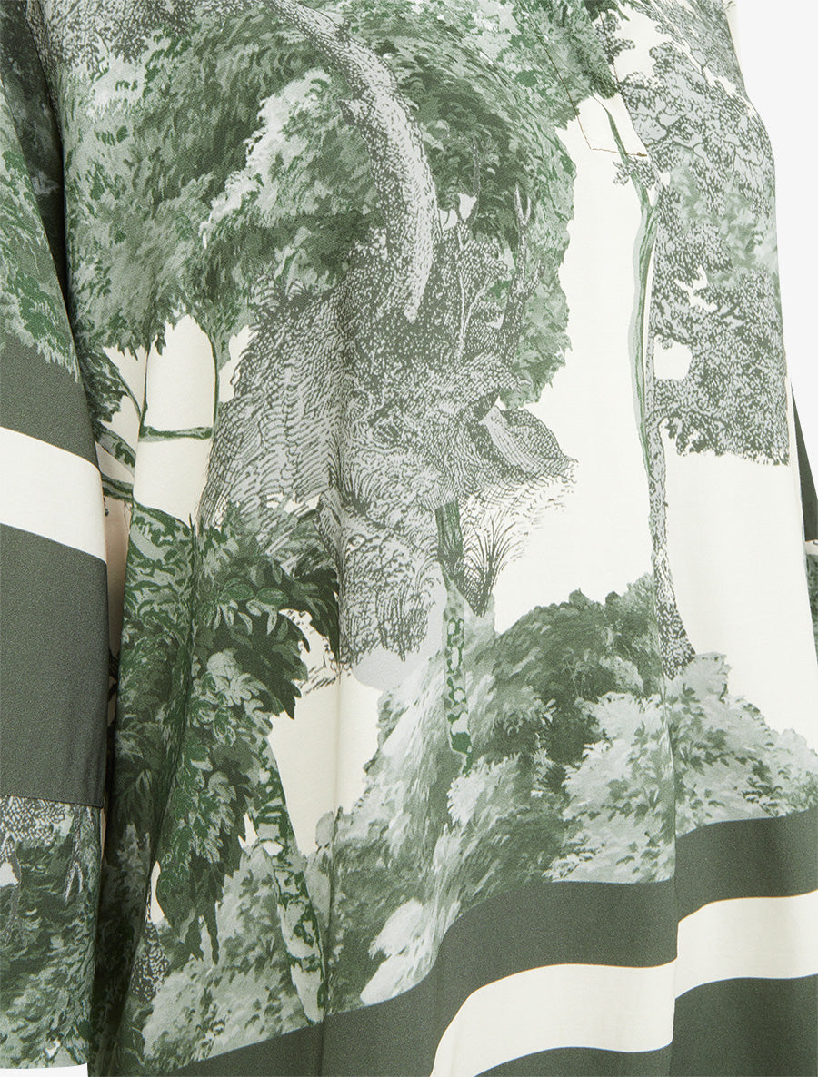 Top ample imprimé arbre - Kaki - 3