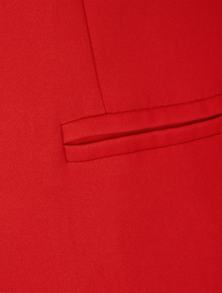 Veste droite à épaulettes - Rouge - 3