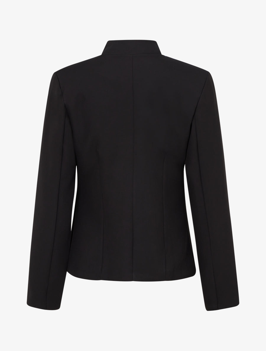 Blazer boutonné à épaulettes - Noir - 2