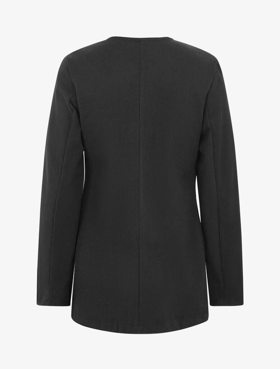 Veste mi-longue à zips - Noir - 2