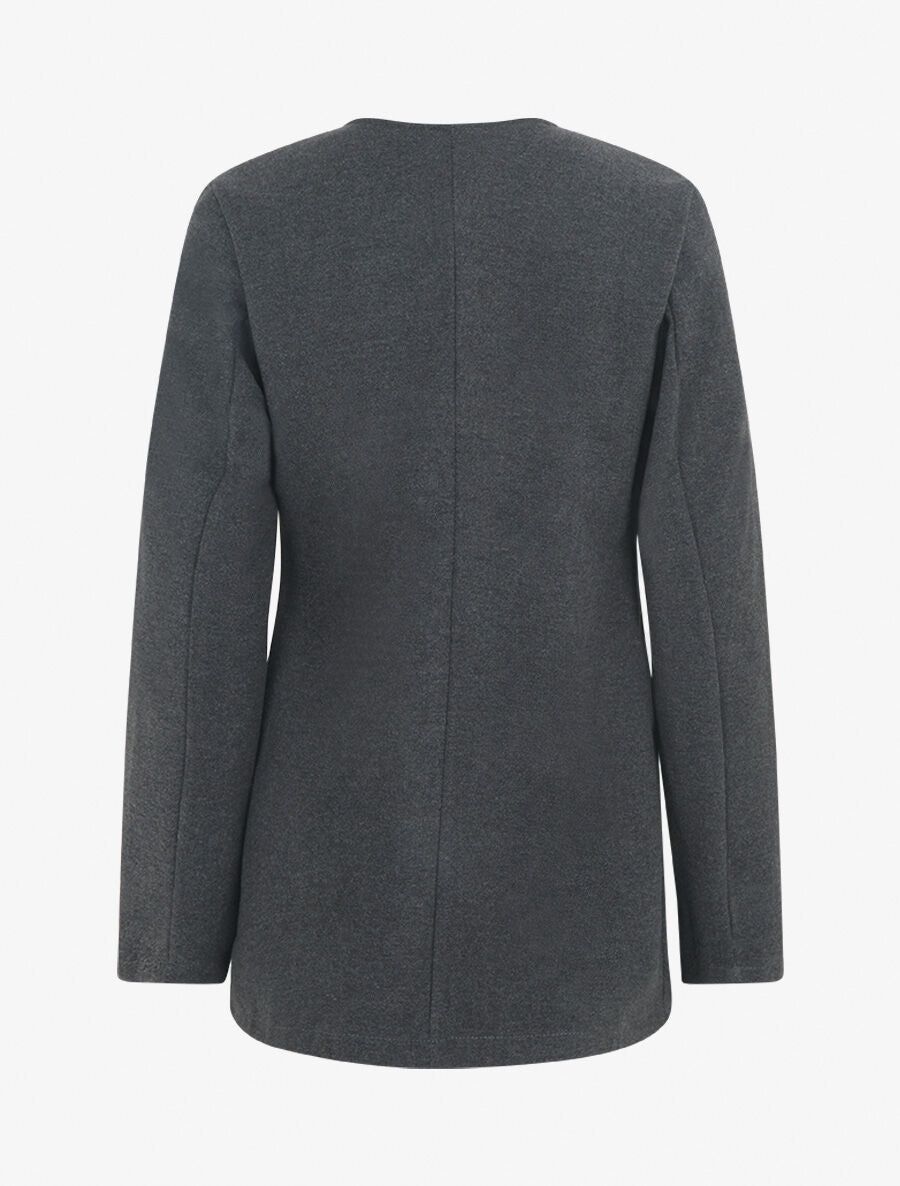 Veste mi-longue à zips - Anthracite - 2