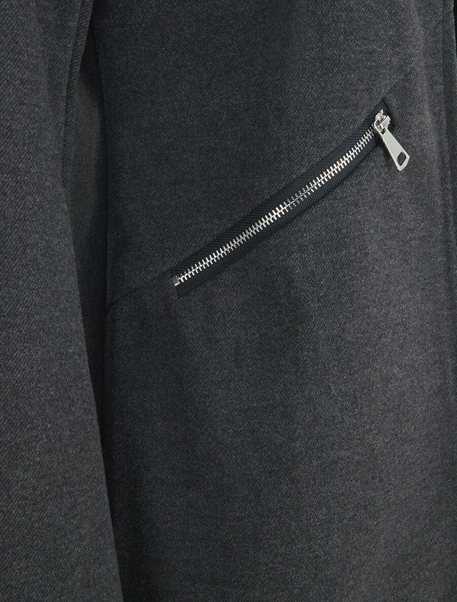 Veste mi-longue à zips - Anthracite - 3