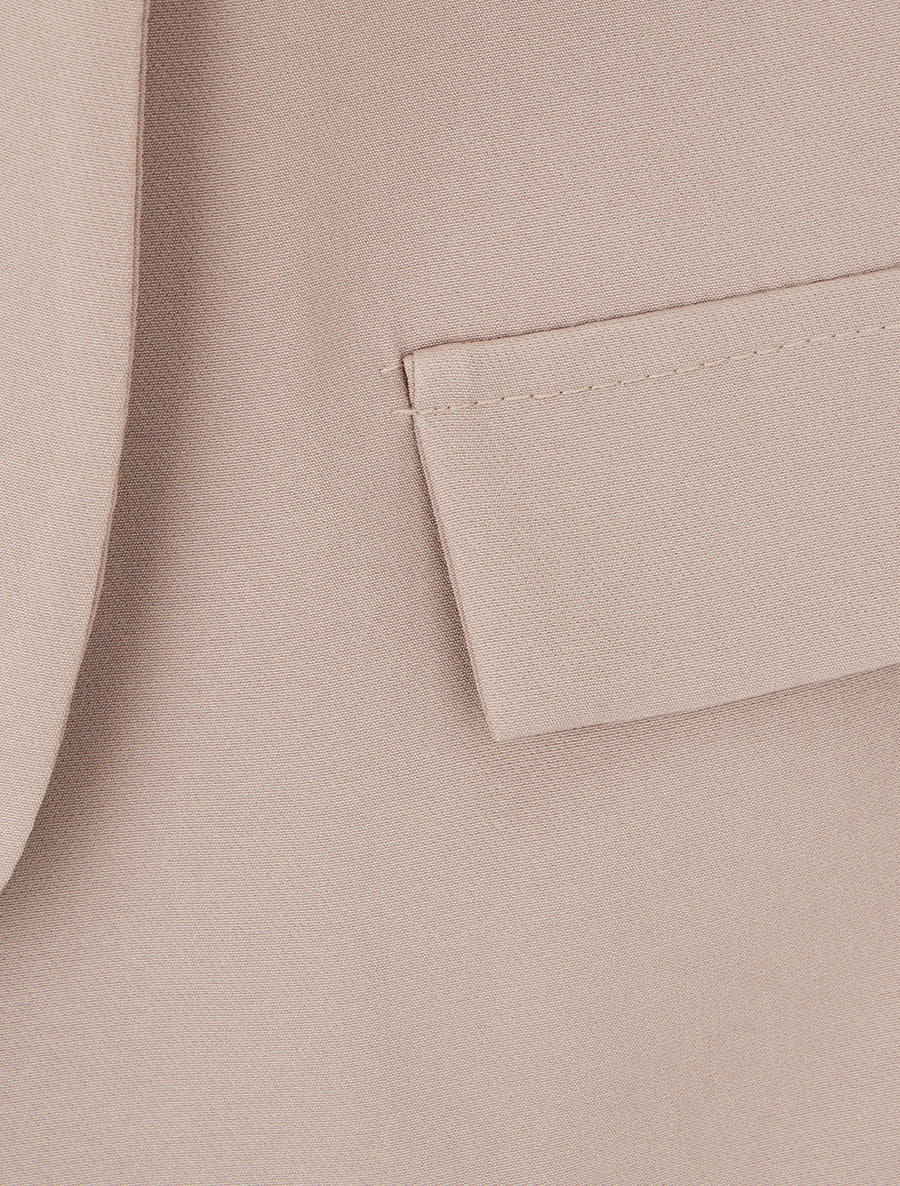 Blazer uni à poches décoratives - Taupe - 3