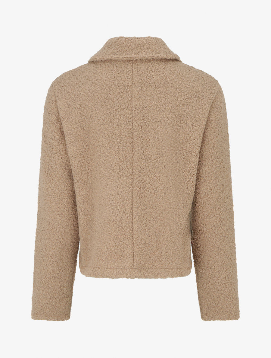 Kort jasje met bouclé wol-effect - Mol