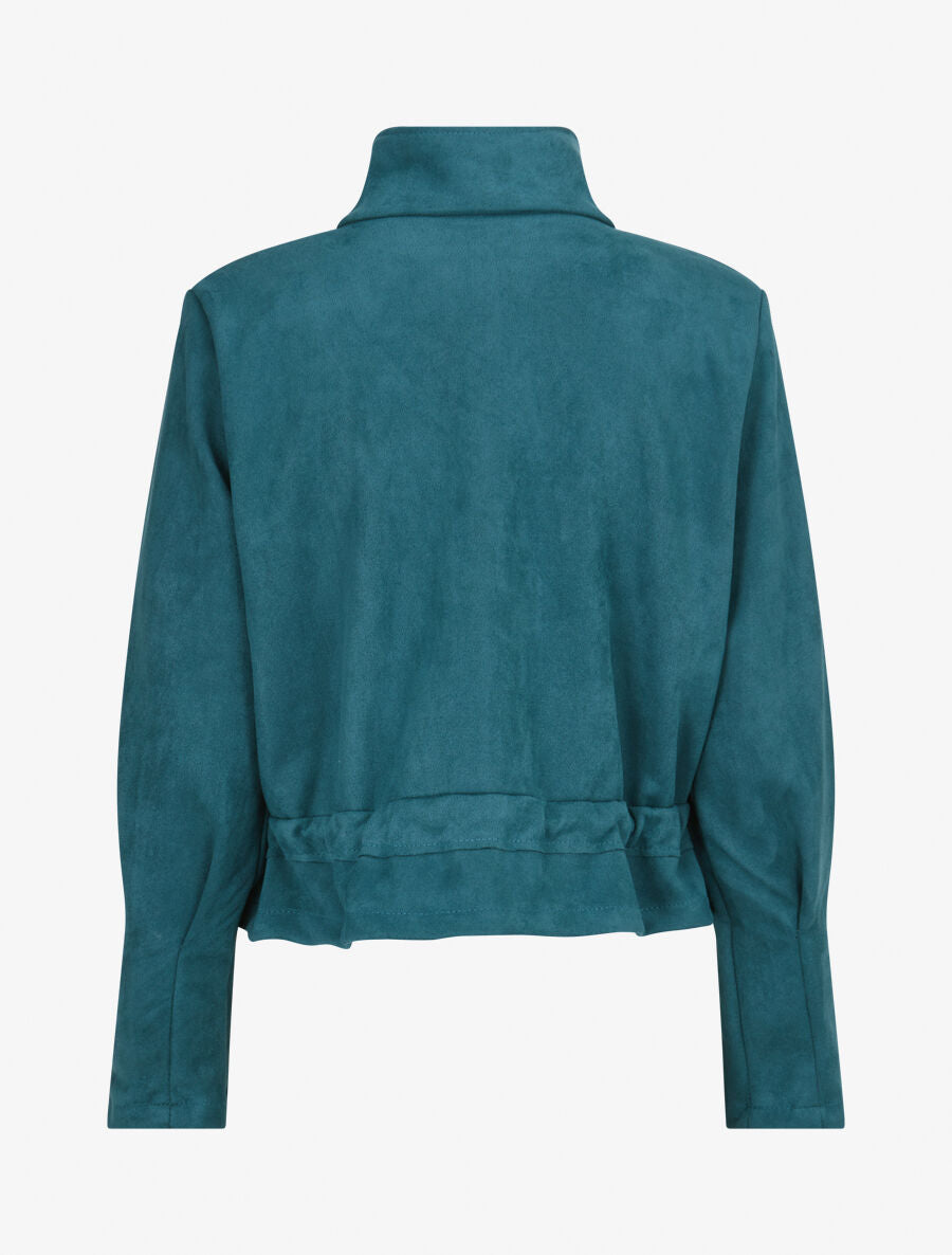 Veste souple en suédine - Bleu lagon - 2