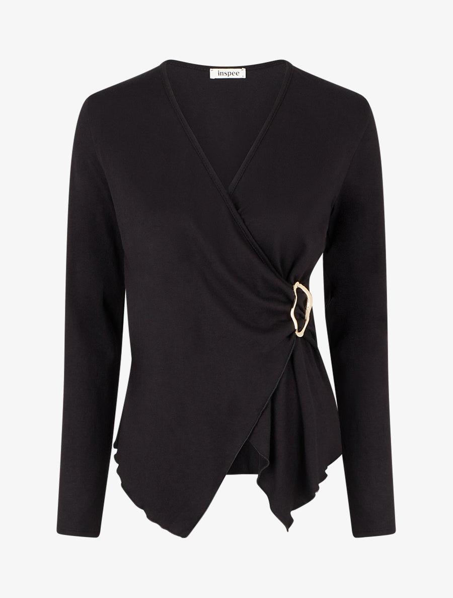 Pull cache-coeur à boucle - Noir - 1