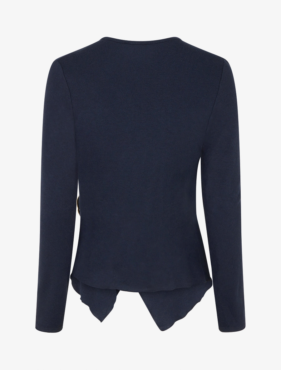 Pull cache-coeur à boucle - Marine - 2