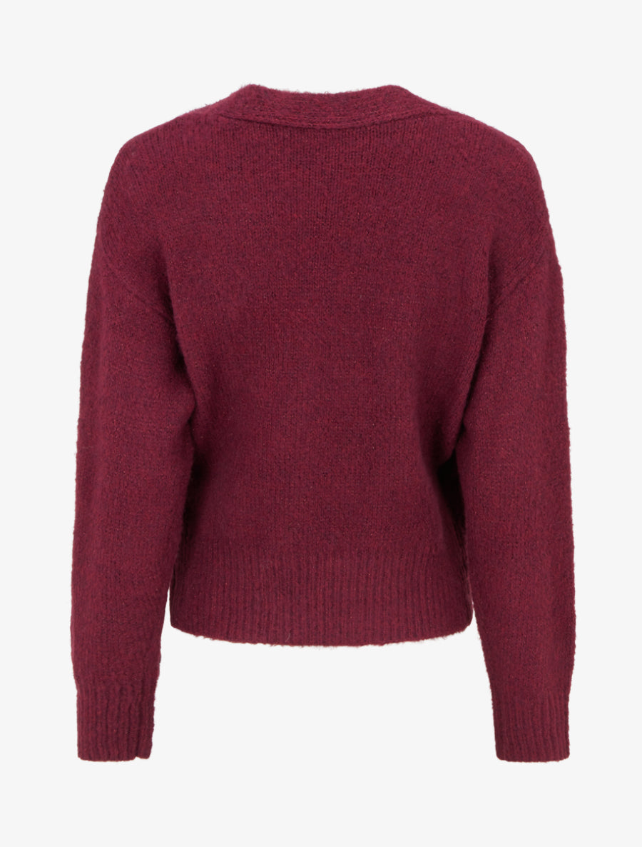 Gilet à nouer à détail irisé - Lie de vin - 2