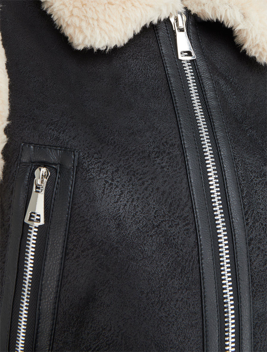 Blouson court style bombardier - Noir - 3