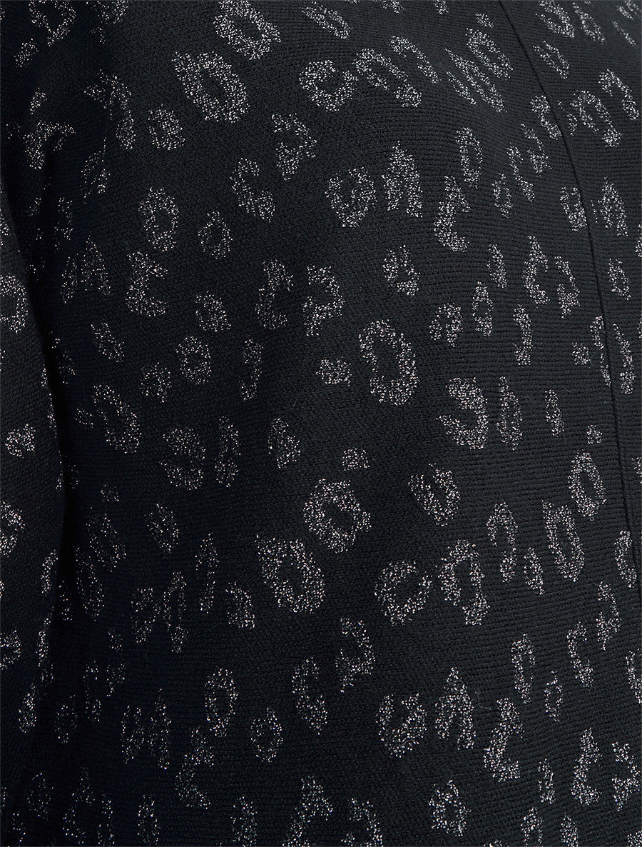 Pull imprimé léopard irisé - Noir - 3