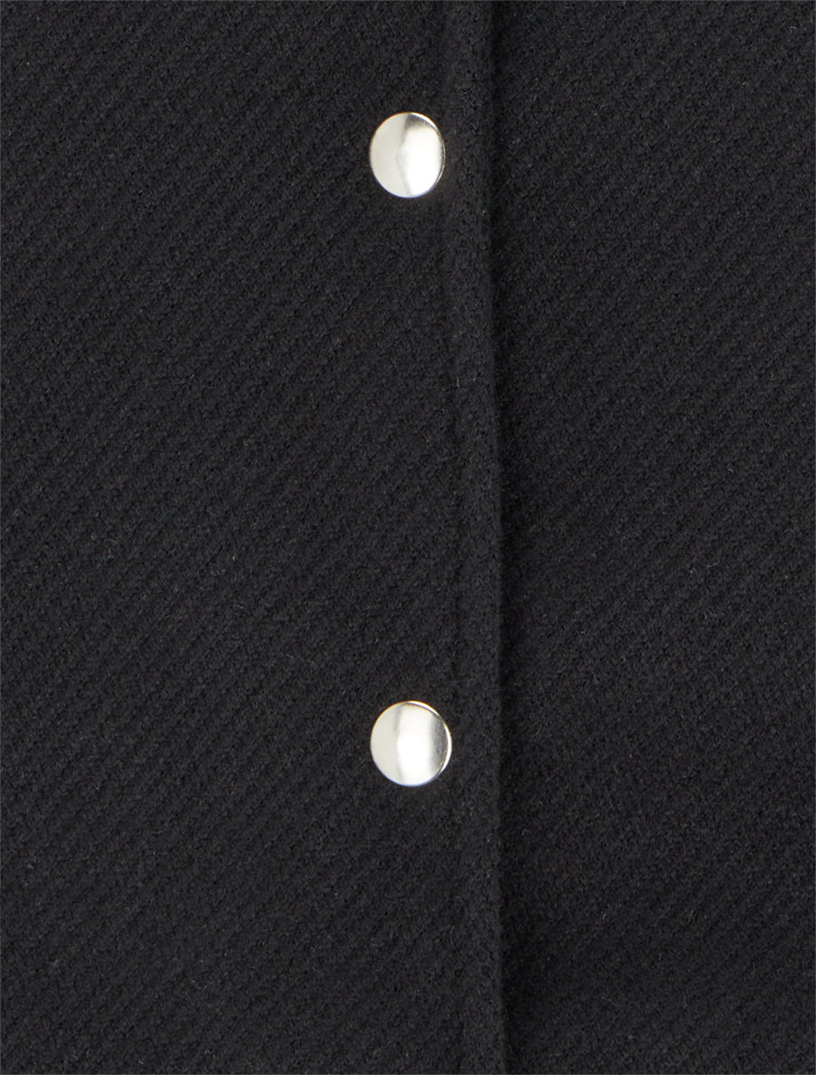 Blouson boutonné à poche à rabat - Noir - 3