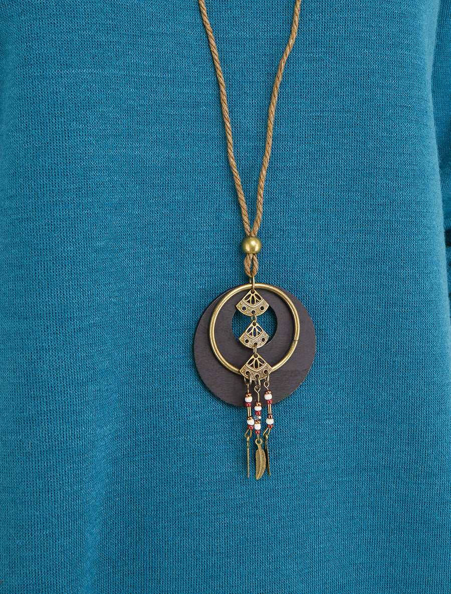 Pull droit à bords asymétriques - Bleu canard - 3