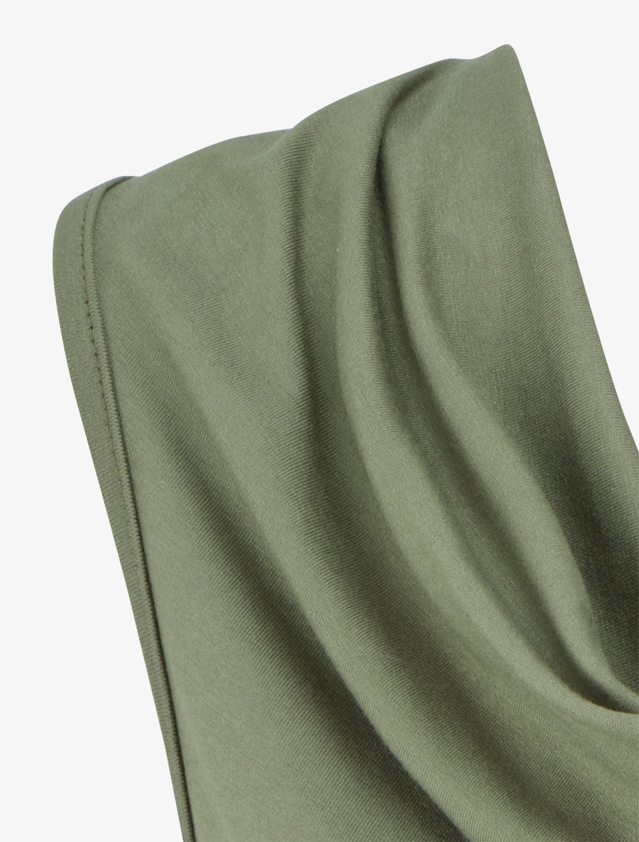 Top uni à empiècement bijou strassé - Kaki - 3