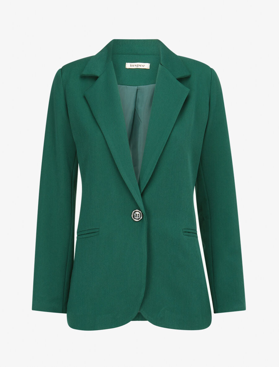 Veste basique cintrée à 1 bouton - Vert - 1