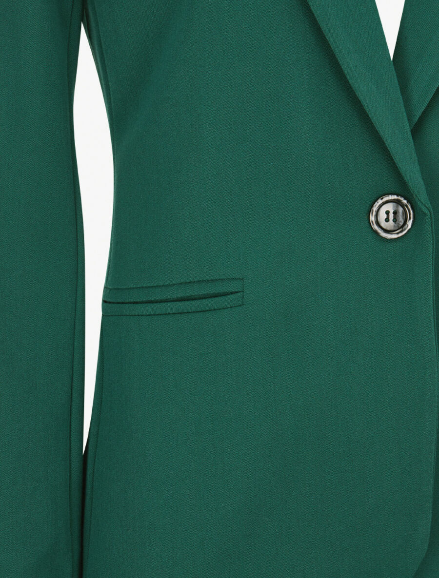 Veste basique cintrée à 1 bouton - Vert - 3