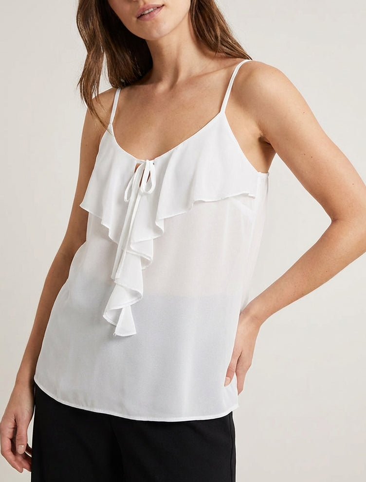 Effen voile caraco - Wit
