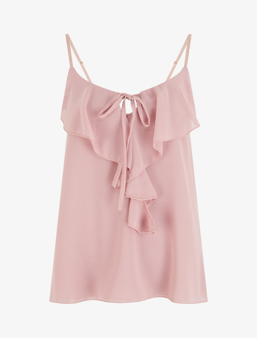 Caraco uni en voile - Vieux rose - 1