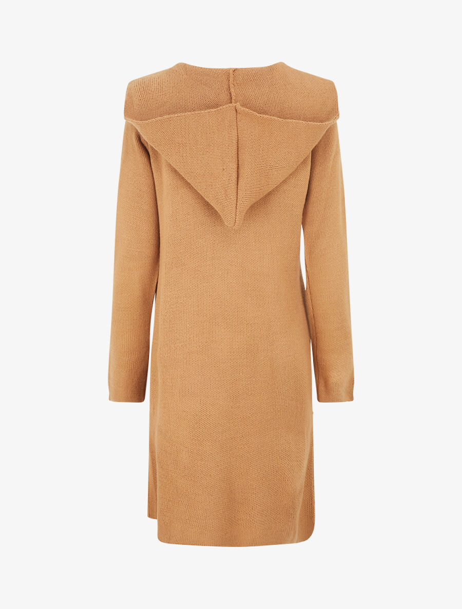 Gilet ouvert uni à poches plaquées - Camel - 2