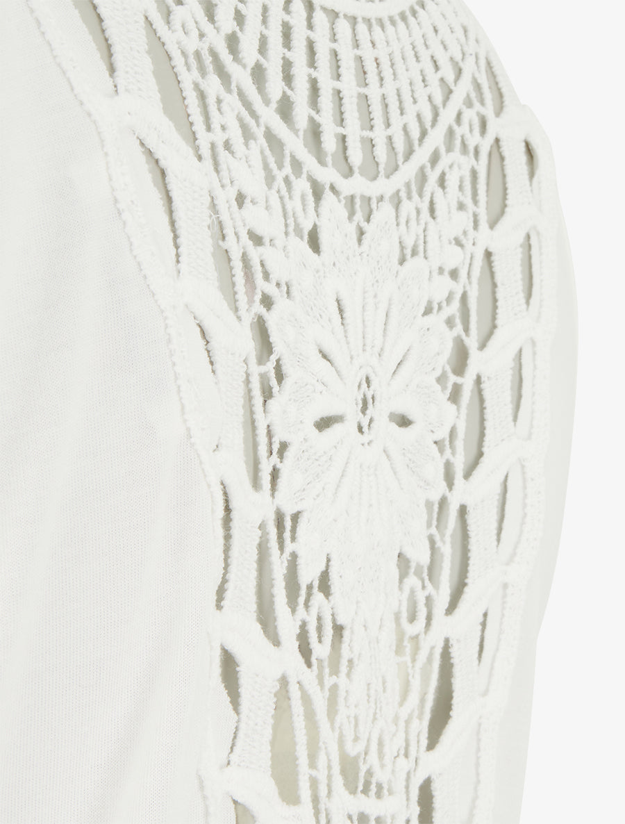 Débardeur droit à dos en crochet - Blanc - 3