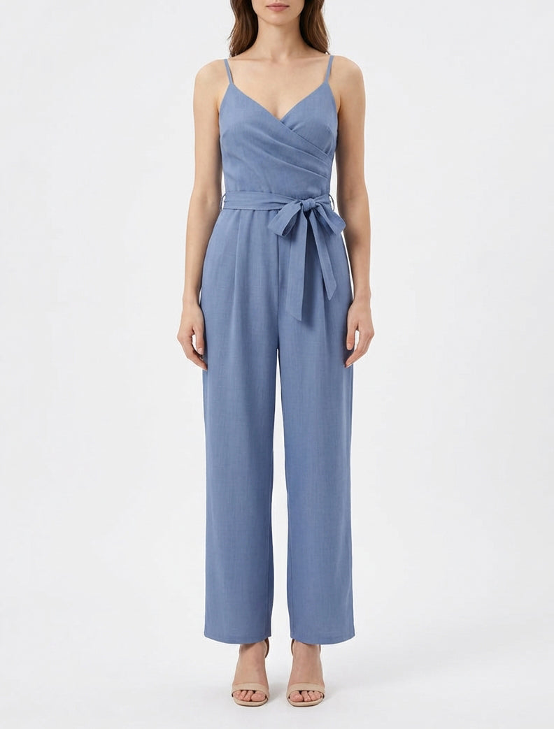 Rechte combinatie met fijne bandjes - Blauw