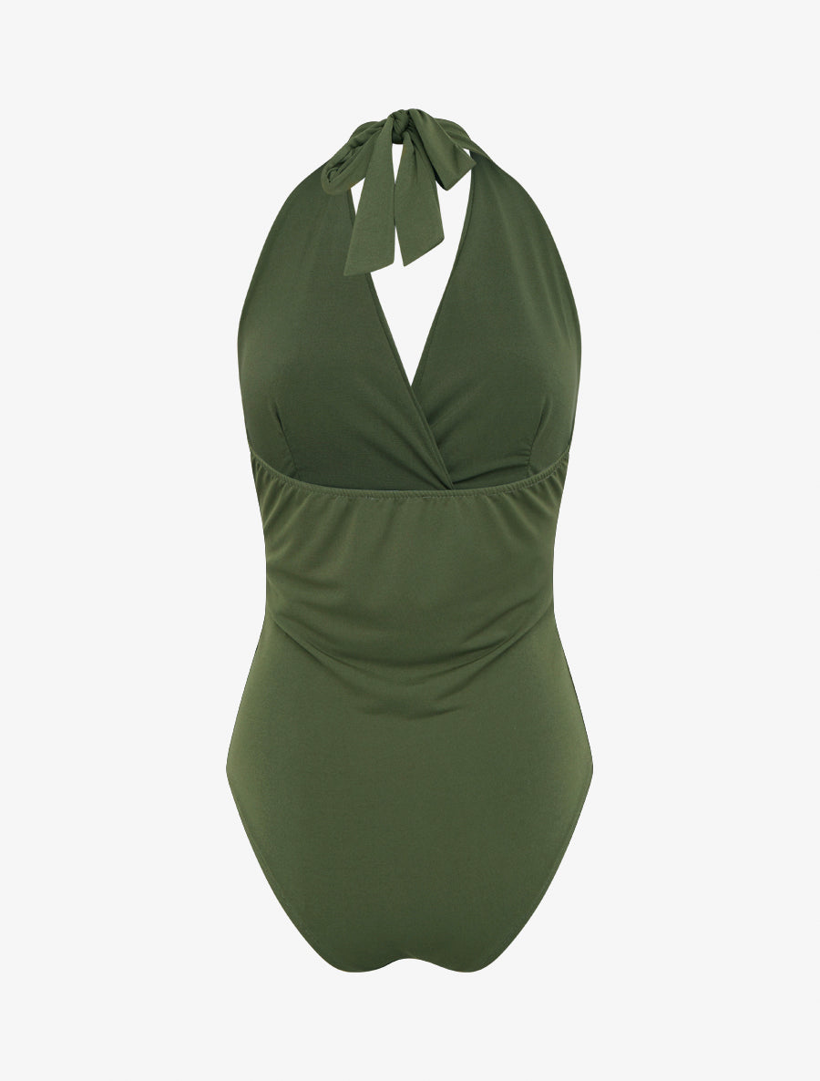 Body uni à dos nu - Kaki - 2