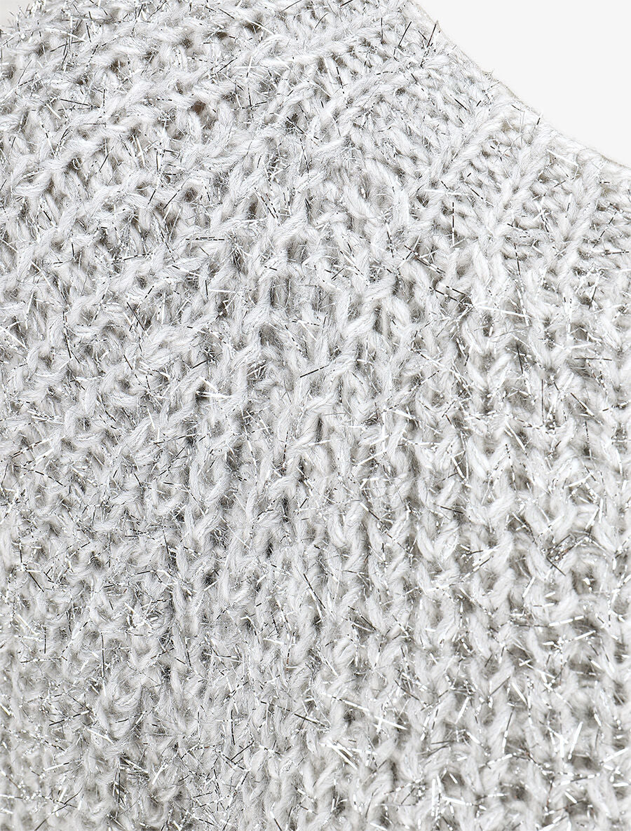 Pull en maille irisée - Argent - 3