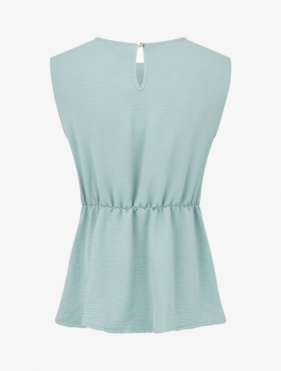 Top cintré à boucle décorative - Bleu clair - 2