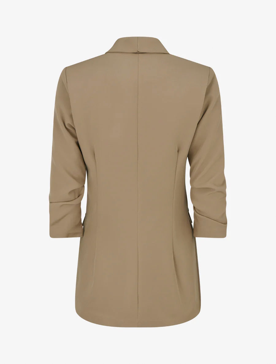 Effen blazer met geplooide mouwen - Mol